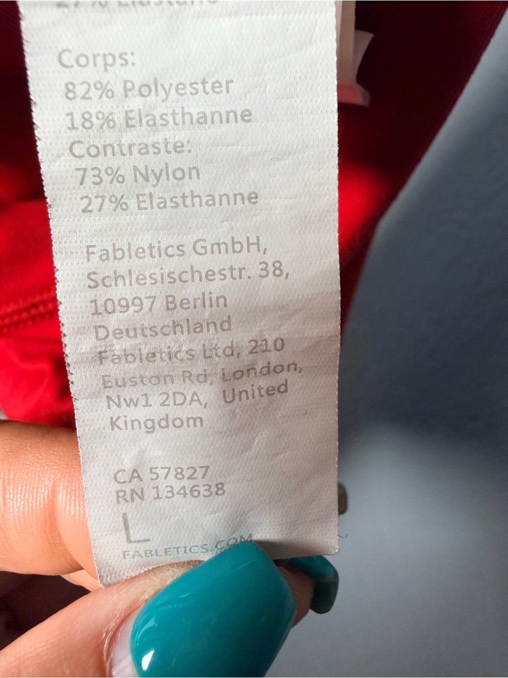 Fabletics Bright Red High-Waist Leggings - Picture 3 of 6